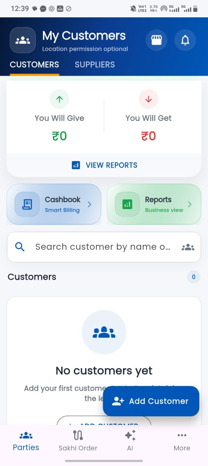 Sakhi Ledger AI mobile app preview